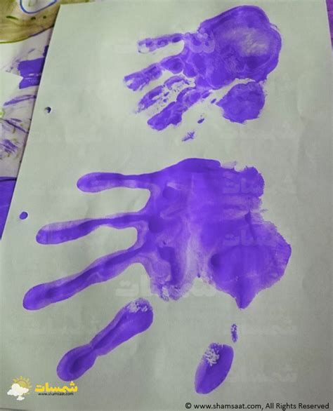طباعة اليد للاطفال